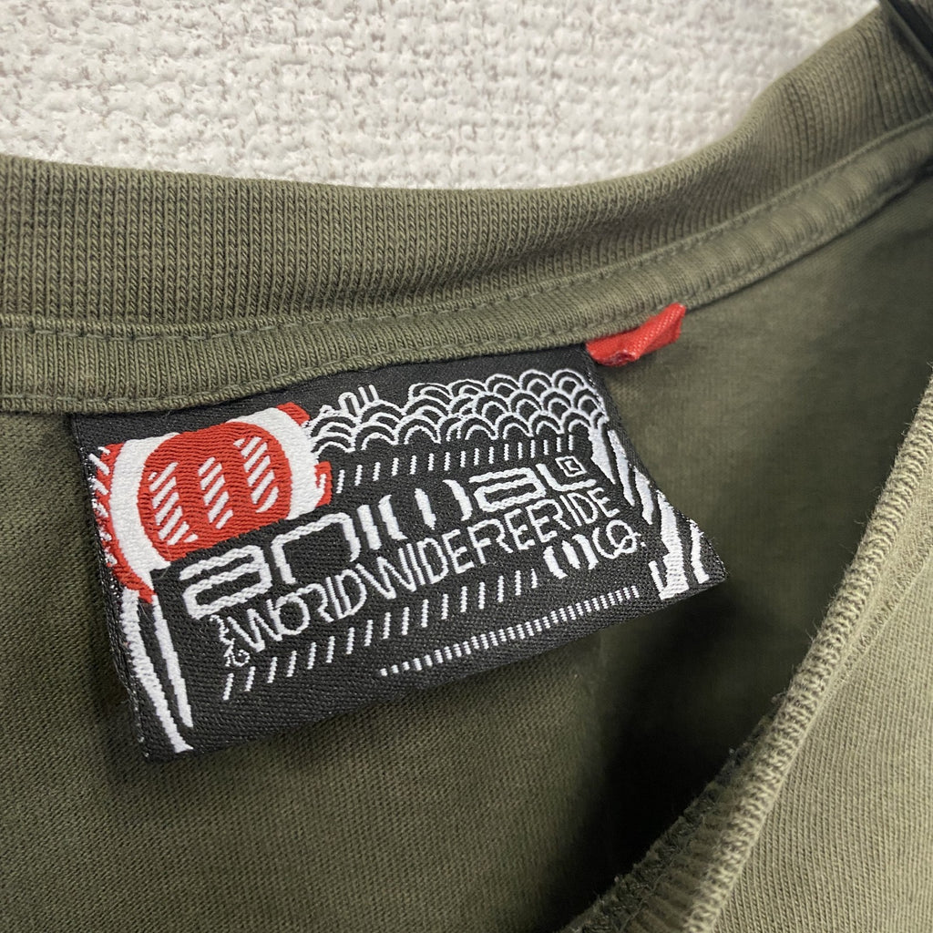 aniwal　VOLKSWAGEN　フォルクスワーゲン　ワーゲンバス　半袖Tシャツ　茶色　ブラウン　Lサイズ　古着