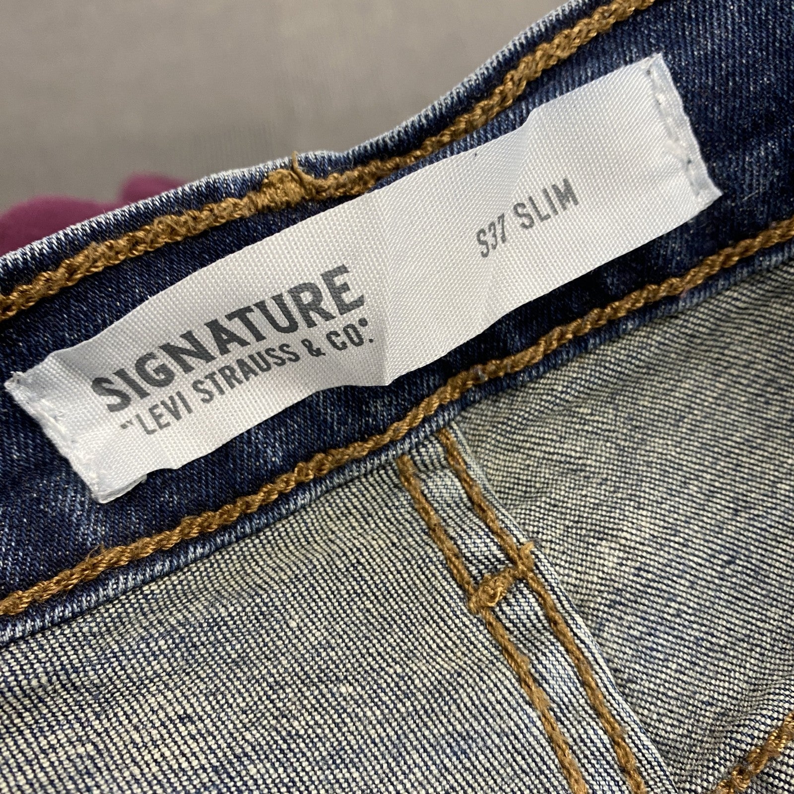 Levi’s　リーバイス　SIDNATURE　デニムパンツ/ジーンズ　鬼ヒゲ　インディゴ　W33サイズ　古着