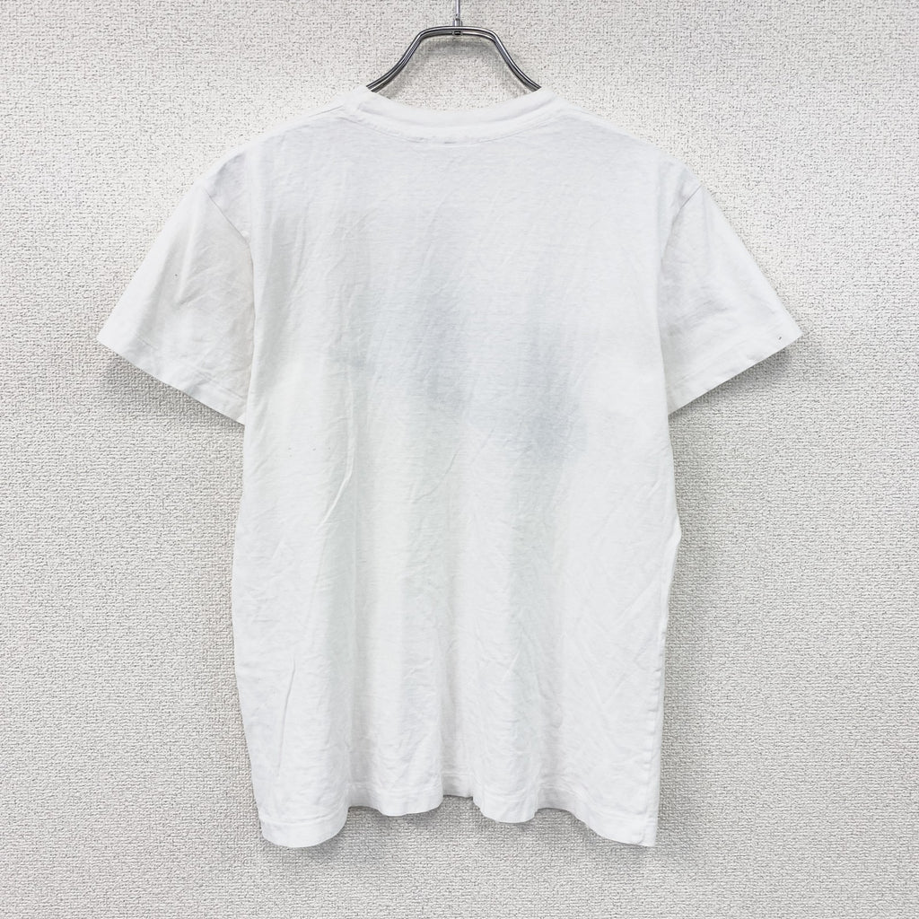 90s　NIKE　ナイキ　半袖プリントTシャツ　スウッシュ　デカロゴ　シングルステッチ　ヴィンテージ　白　ホワイト　Mサイズ　古着