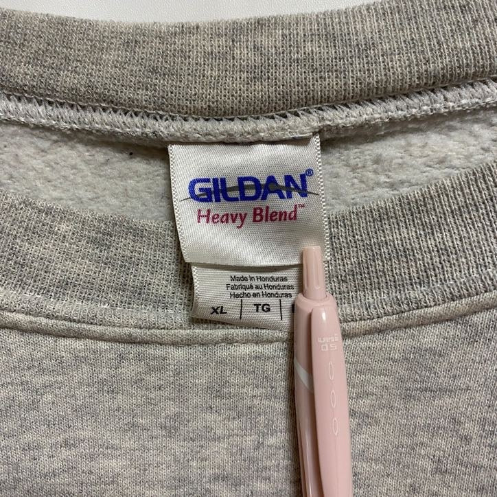 GILDAN　長袖カレッジプリントスウェット　トレーナー　アパラチア州立大学　グレー　灰色　ヴィンテージ　XLサイズ　古着
