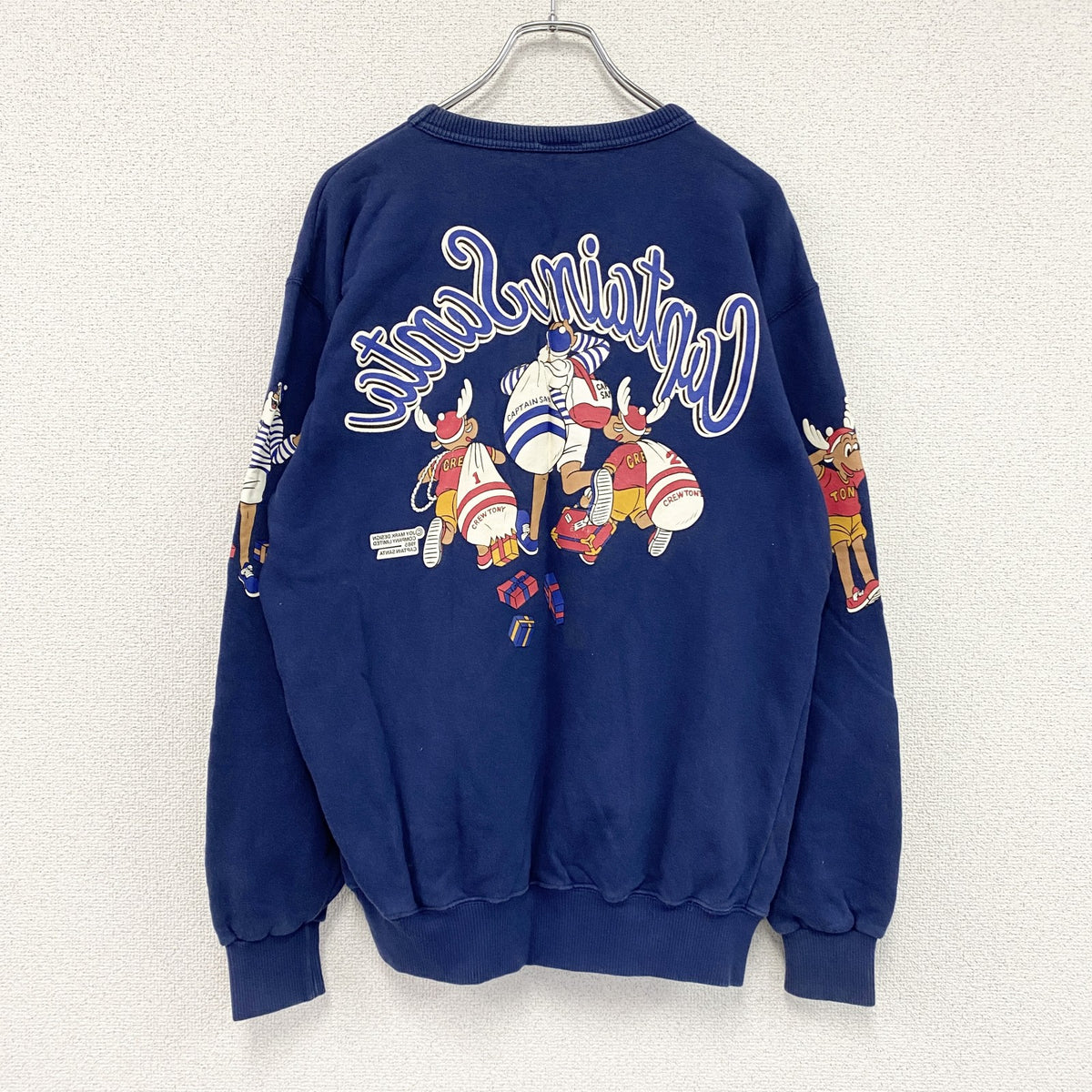90s　CAPITAIN SANTA　キャプテンサンタ　スウェット/トレーナー　ヴィンテージ　青　ブルー　Lサイズ　古着