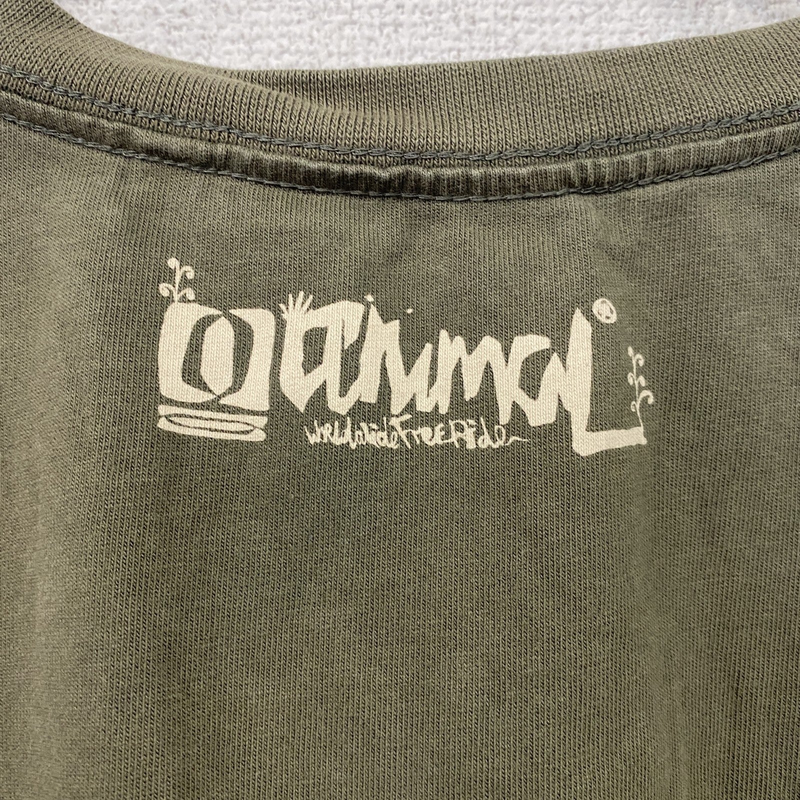aniwal　VOLKSWAGEN　フォルクスワーゲン　ワーゲンバス　半袖Tシャツ　茶色　ブラウン　Lサイズ　古着