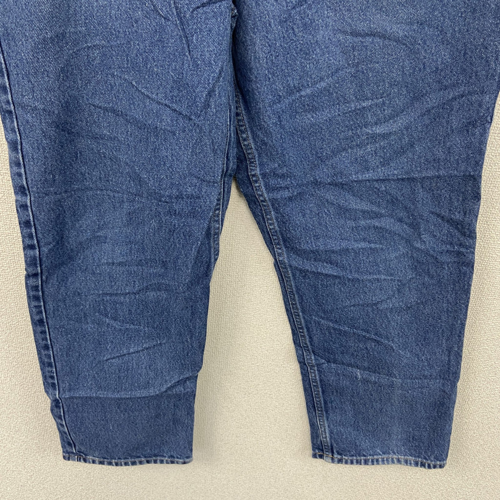 L.L.Bean　エルエルビーン　デニムパンツ/ジーンズ　ジップフライ　革パッチ　インディゴ　W34サイズ　古着