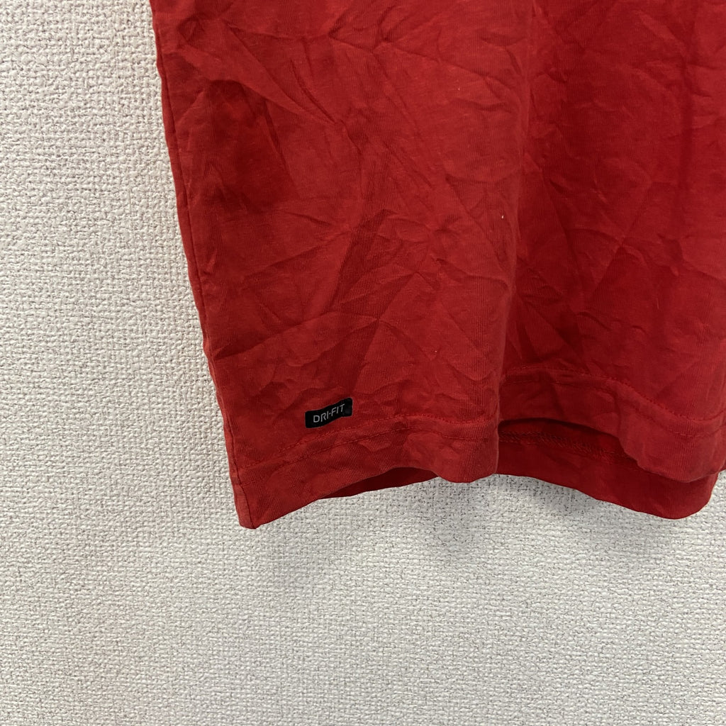 NIKE　ナイキ　DRI-FIT　半袖プリントTシャツ　赤　レッド　Mサイズ　古着