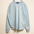 FILA　フィラ　長袖ワンポイント刺繍スウェット　トレーナー　クルーネック　水色　ライトブルー　秋冬服　Lサイズ　古着