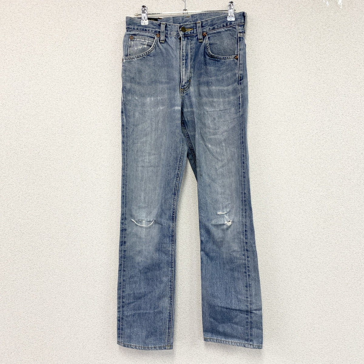 Lee　リー　デニムパンツ/ジーンズ　ジップフライ　縦落ち　インディゴ　W28サイズ メンズ コットン 古着