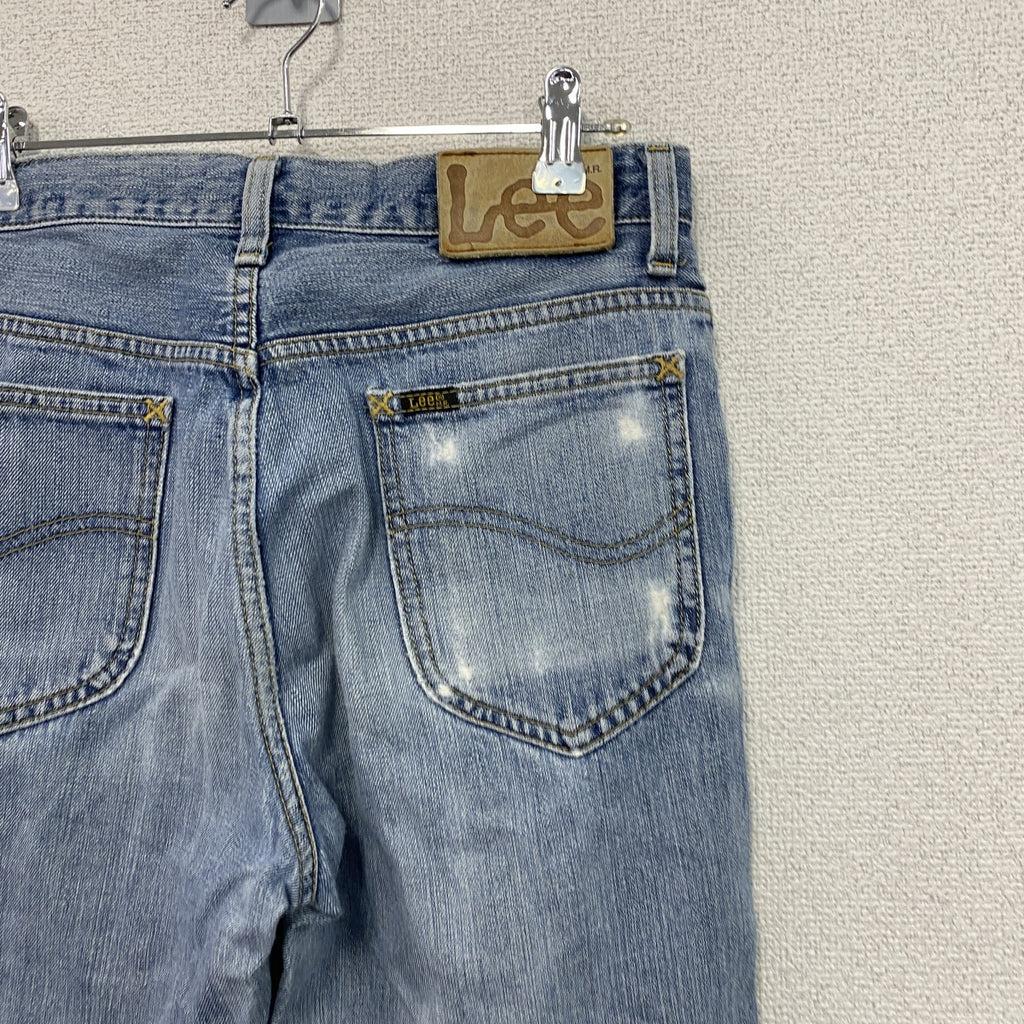 Lee　リー　デニムパンツ/ジーンズ　ジップフライ　縦落ち　インディゴ　W28サイズ メンズ コットン 古着