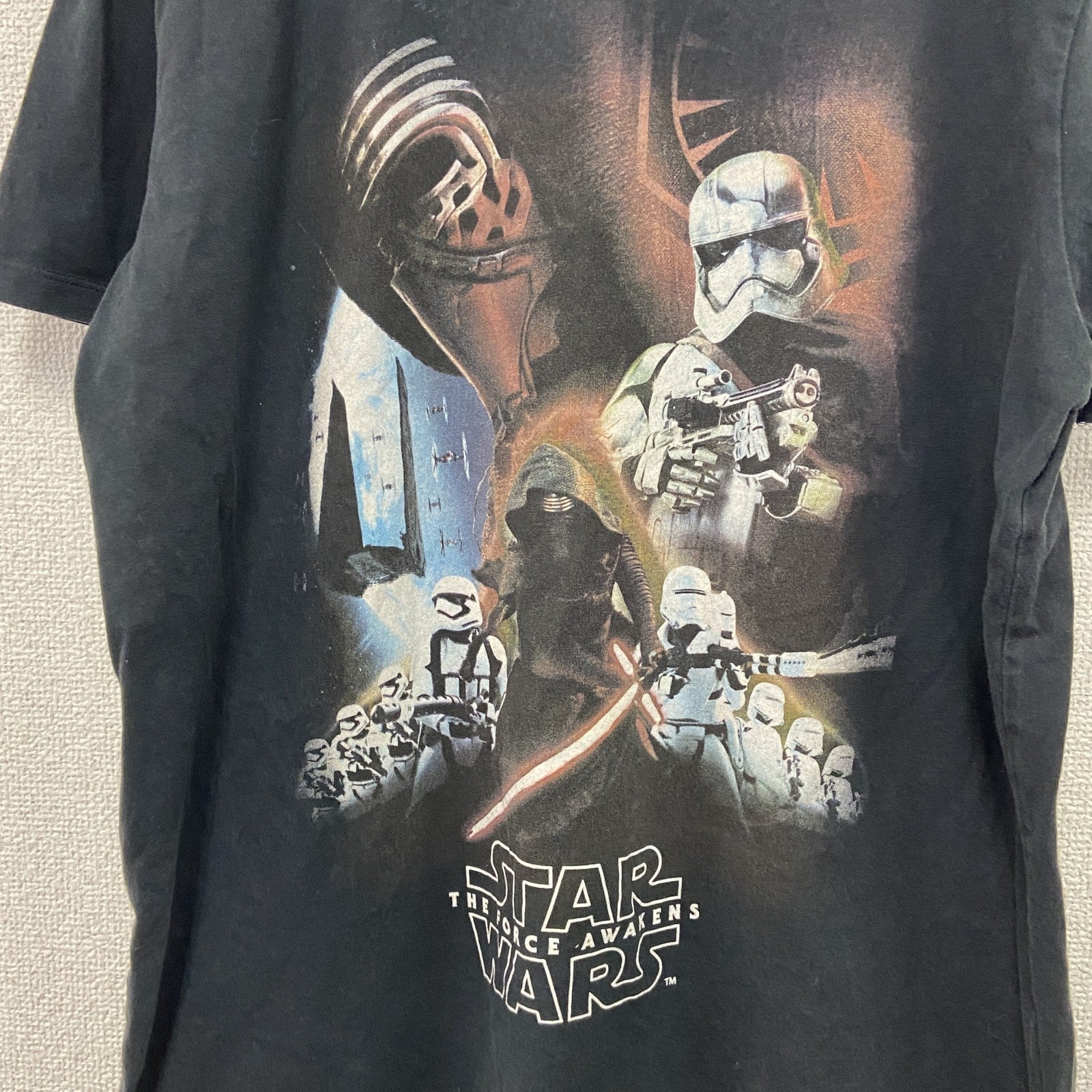 Disney　ディズニー　STAR WARS　スターウォーズ　半袖Tシャツ　ムービーT　黒　ブラック　古着