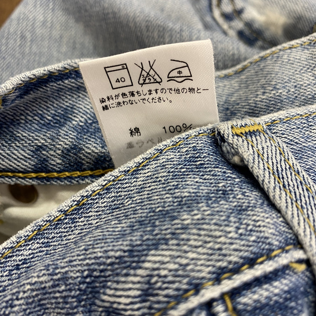 Lee　リー　デニムパンツ/ジーンズ　ジップフライ　縦落ち　インディゴ　W28サイズ メンズ コットン 古着