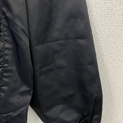 90s～　NIKE　ナイキ　コーチジャケット　フルボタンナイロンジャケット　スウッシュ　黒　ブラック　XLサイズ