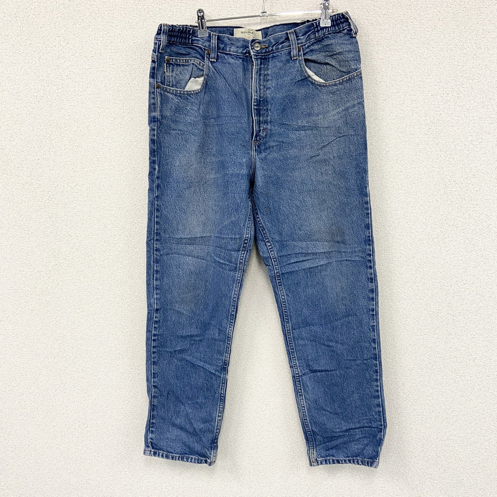 ～00s　L.L.Bean　エルエルビーン　デニムパンツ/ジーンズ　ジップフライ　革パッチ　ヴィンテージ　インディゴ　W34サイズ　古着