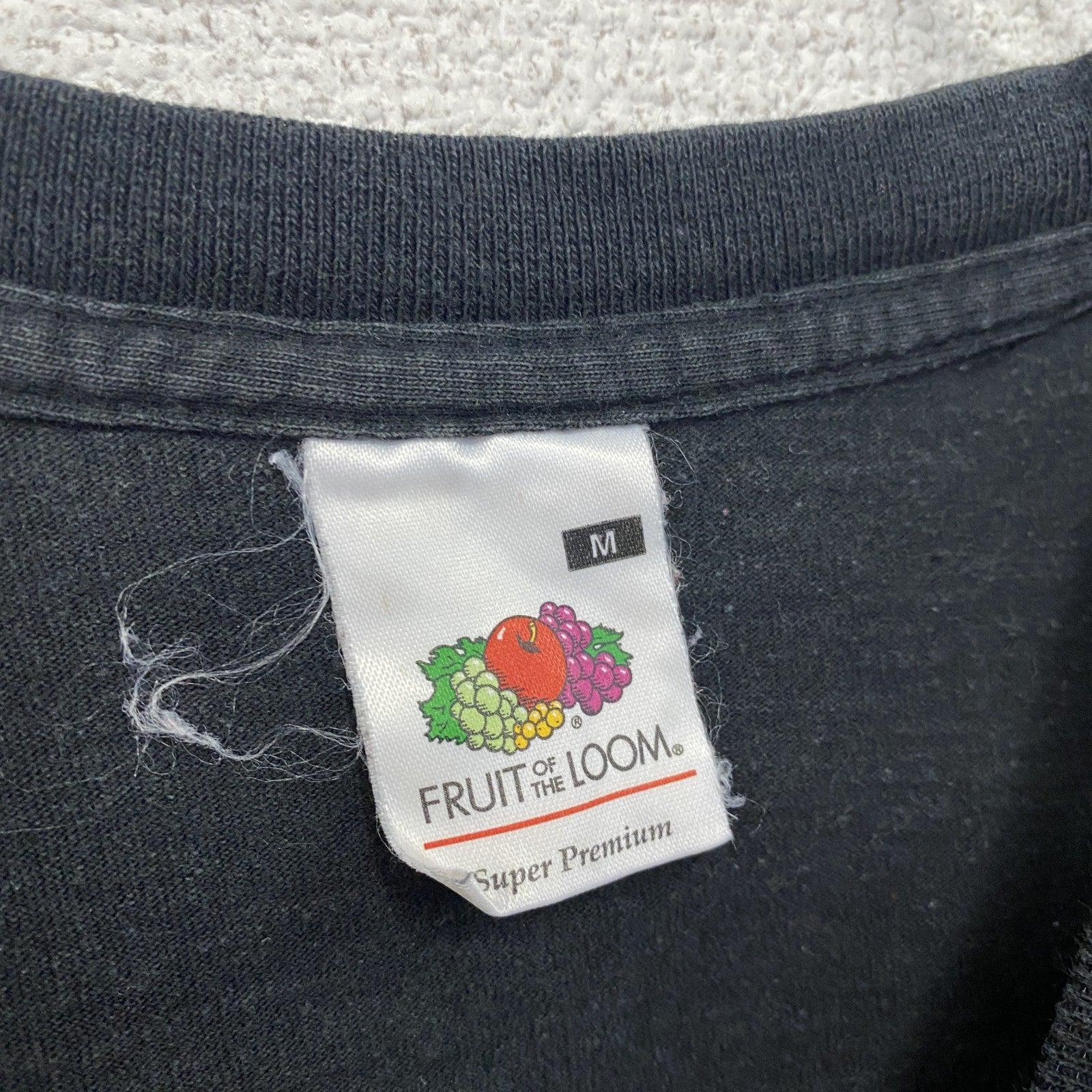 FRUIT OF THE LOOM　フルーツオブザルーム　半袖Tシャツ　SOS　黒　ブラック　Mサイズ　古着