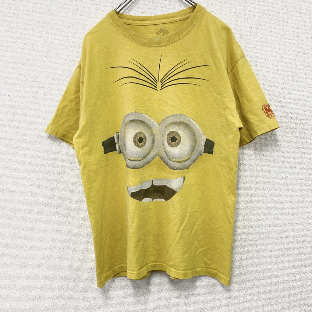 Minions　ミニオンズ　怪盗グルー　半袖Tシャツ　ムービーT　キャラクターT　黄色　イエロー　Lサイズ　古着