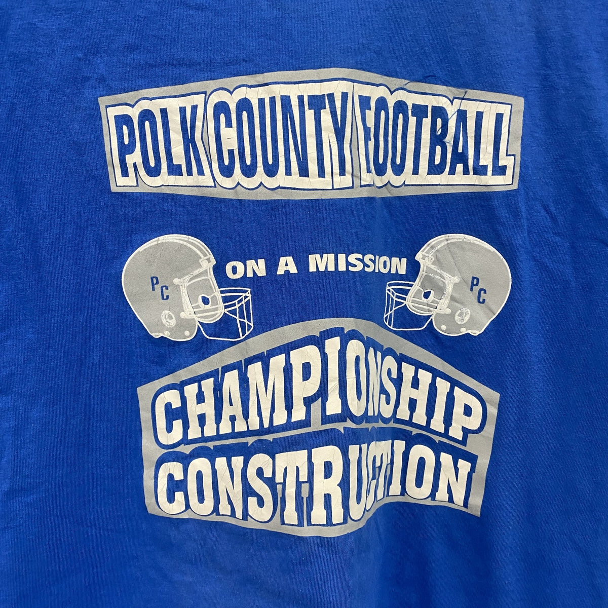 90s　PRO EDGE　半袖プリントTシャツ　ヴィンテージ　シングルステッチ　青　ブルー　XXLサイズ　古着