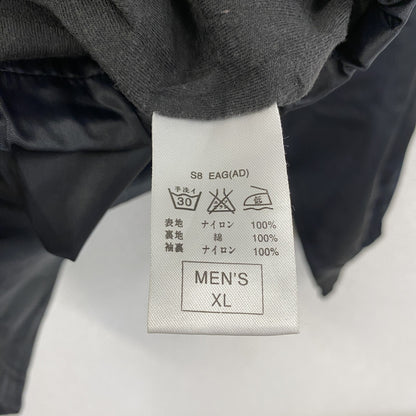 90s～　NIKE　ナイキ　コーチジャケット　フルボタンナイロンジャケット　スウッシュ　黒　ブラック　XLサイズ