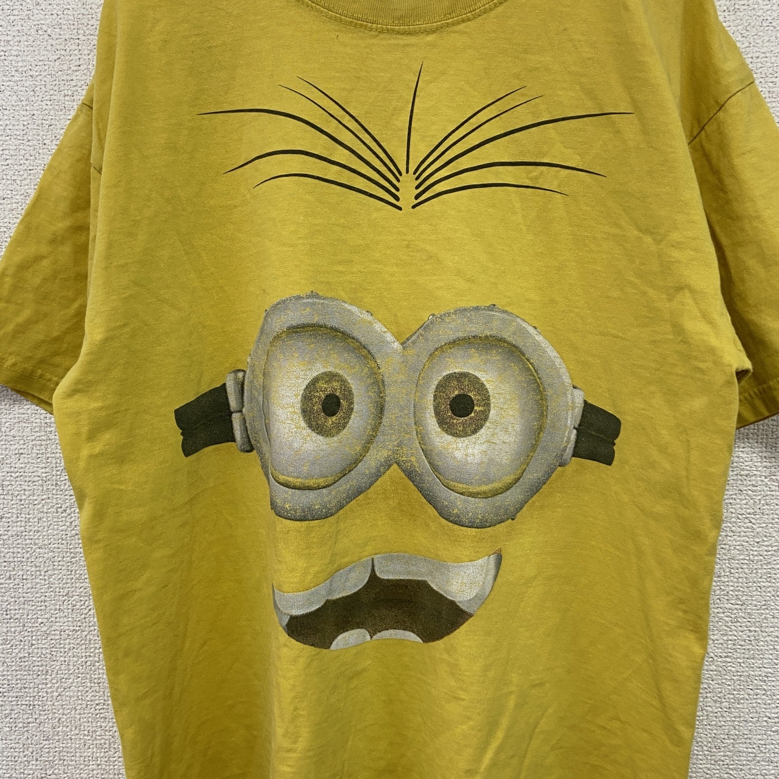 Minions　ミニオンズ　怪盗グルー　半袖Tシャツ　ムービーT　キャラクターT　黄色　イエロー　Lサイズ　古着