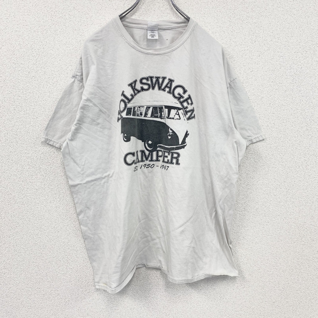 GILDAN　ギルダン　Volkswagen　フォルクスワーゲン　半袖Tシャツ　白　ホワイト　2XLサイズ　古着