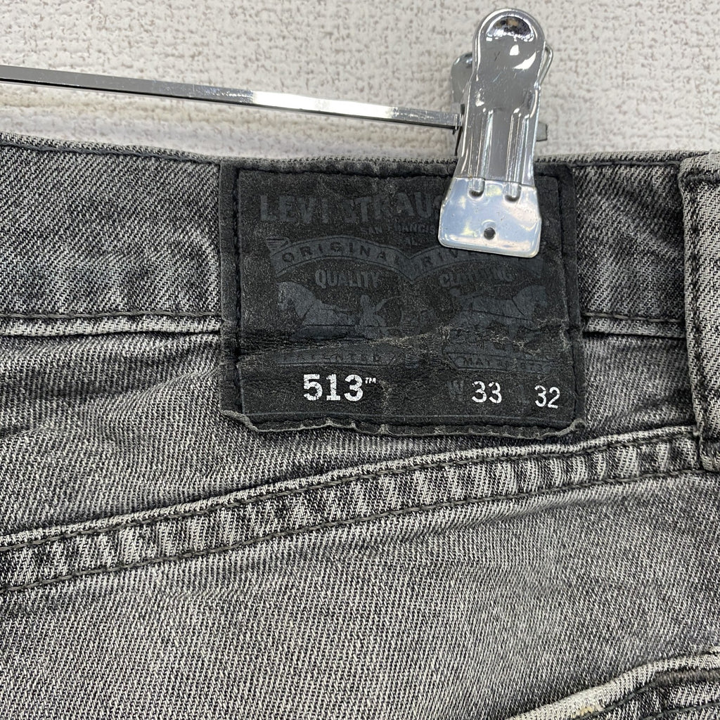 Levi’s　リーバイス　513　デニムパンツ/ジーンズ　縦落ち　鬼ヒゲ　インディゴ　W33サイズ　古着