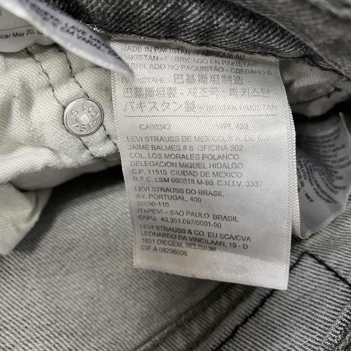 Levi’s　リーバイス　513　デニムパンツ/ジーンズ　縦落ち　鬼ヒゲ　インディゴ　W33サイズ　古着