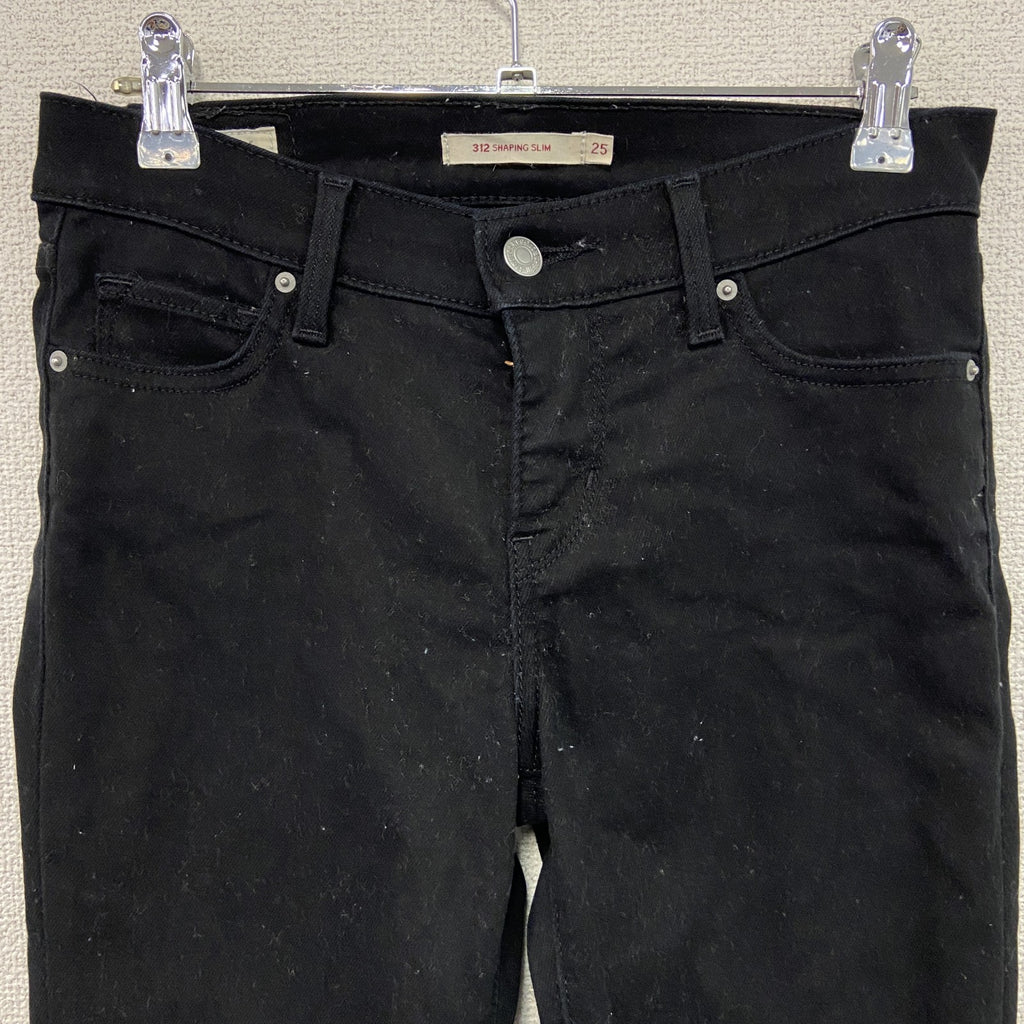 Levi's　リーバイス　312　デニムパンツ/ジーンズ　ジップフライ　黒　ブラック　25サイズ　古着