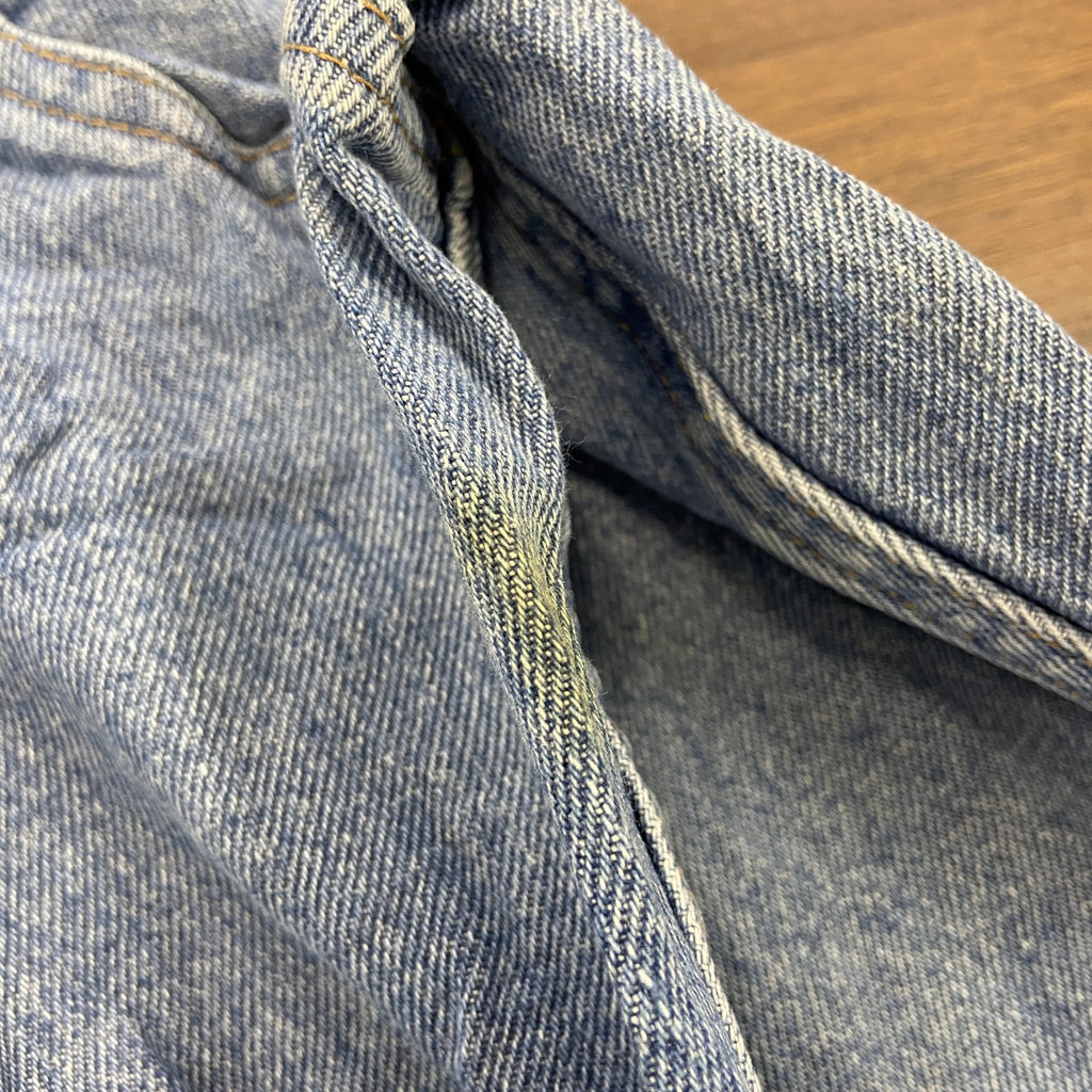 L.L.Bean　エルエルビーン　デニムパンツ/ジーンズ　ジップフライ　革パッチ　インディゴ　W42サイズ　古着