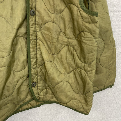 70s　U.S.ARMY　米軍　M-65　ライナージャケット　キルティングジャケット　中綿入り　カーキ　Sサイズ　