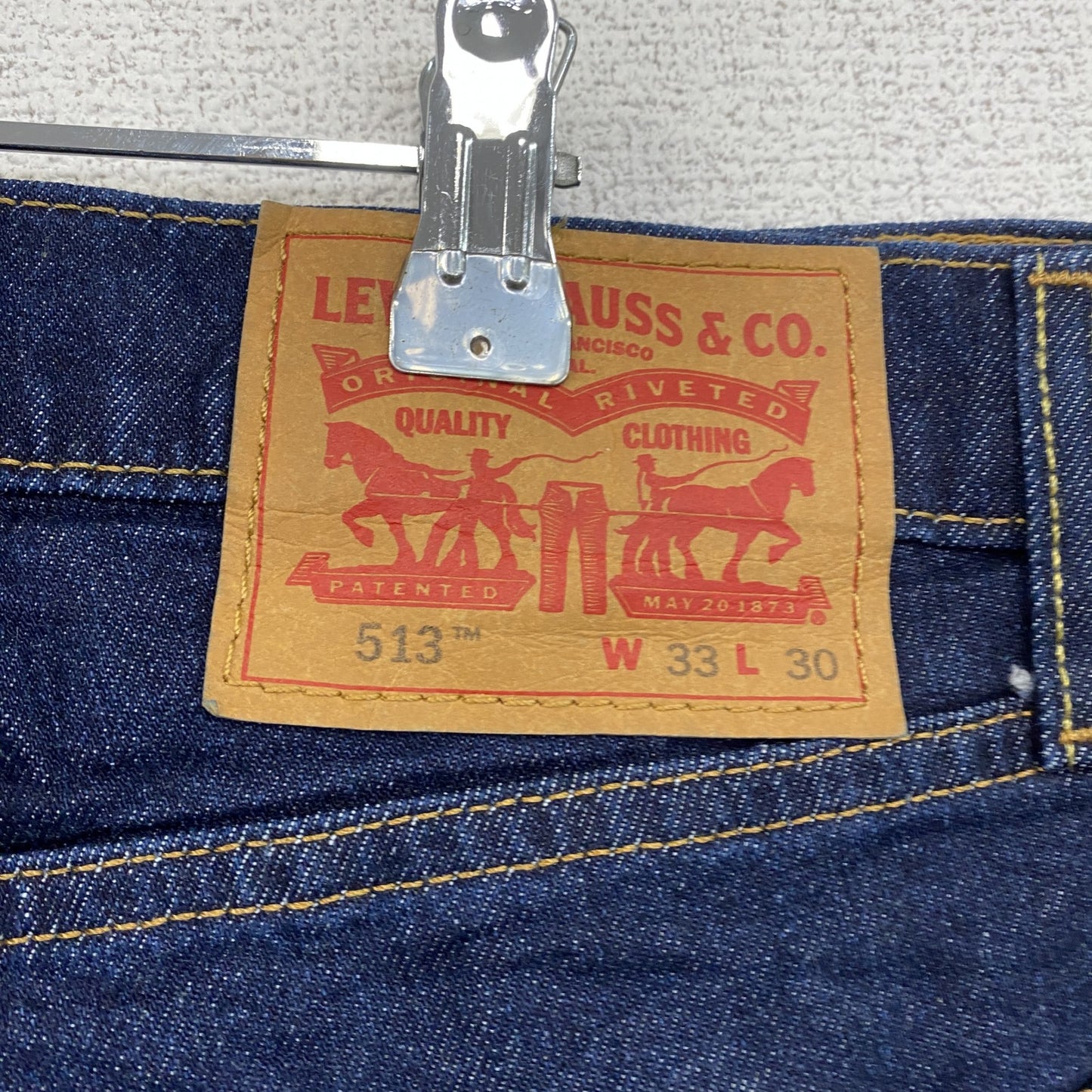 Levi’s　リーバイス　513　デニムパンツ/ジーンズ　縦落ち　インディゴ　W33サイズ