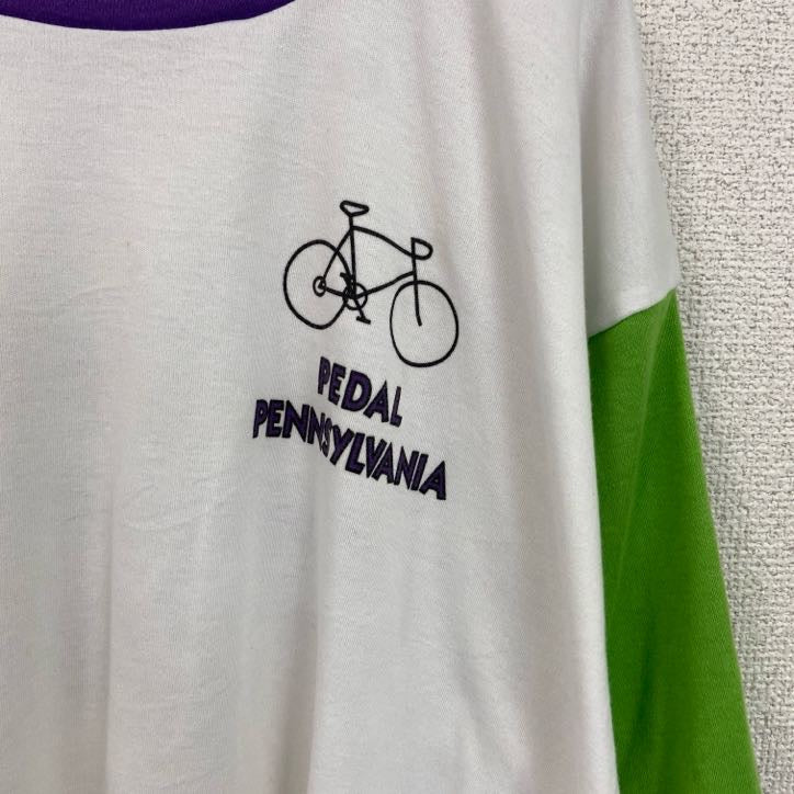 80s～　GOOD STUFF SPORTSWER　半袖プリントTシャツ　ヴィンテージ　白　ホワイト　XLサイズ　古着