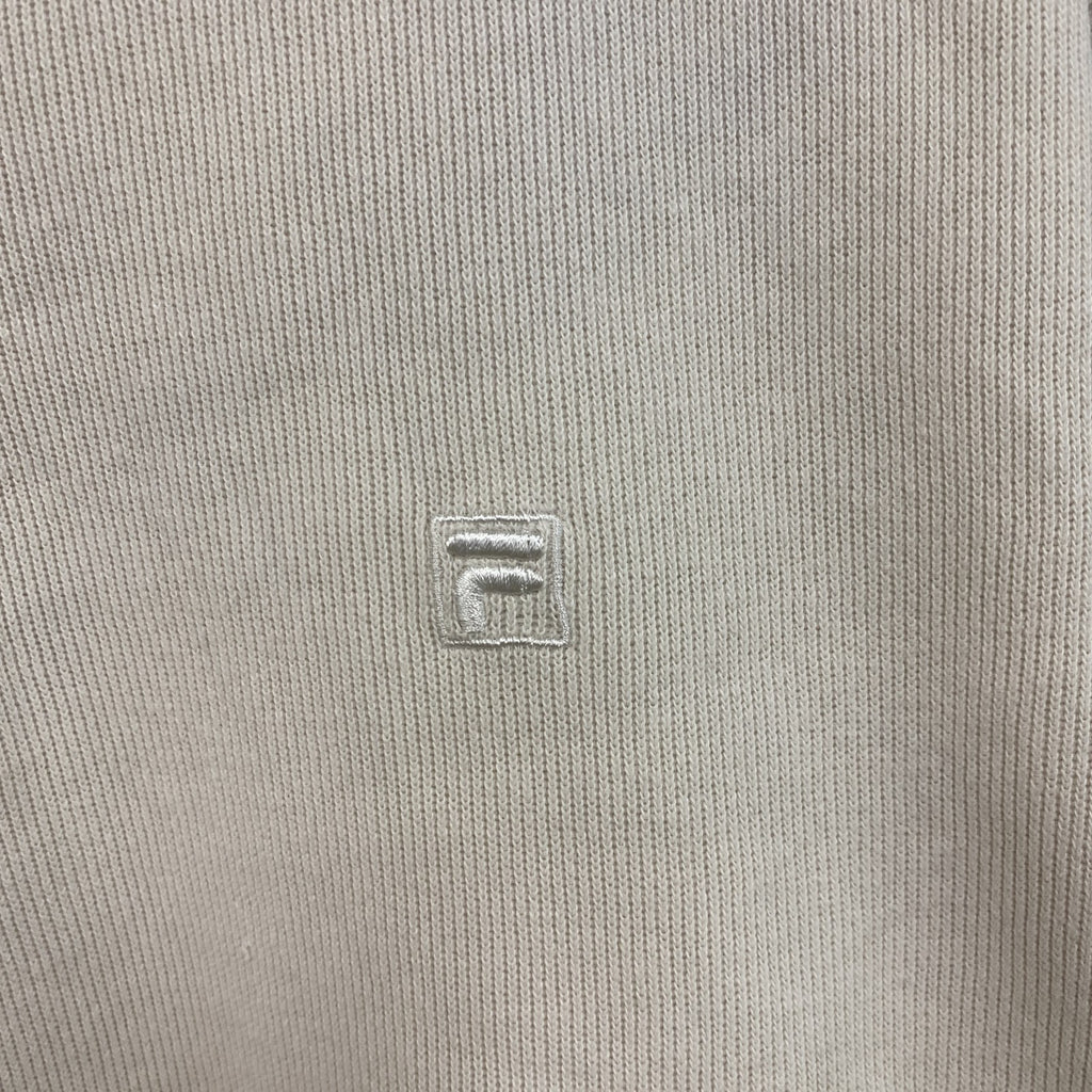 FILA　フィラ　コットンニットセーター　ヘンリーネック　ボタン付き　アイボリー　XLサイズ　古着