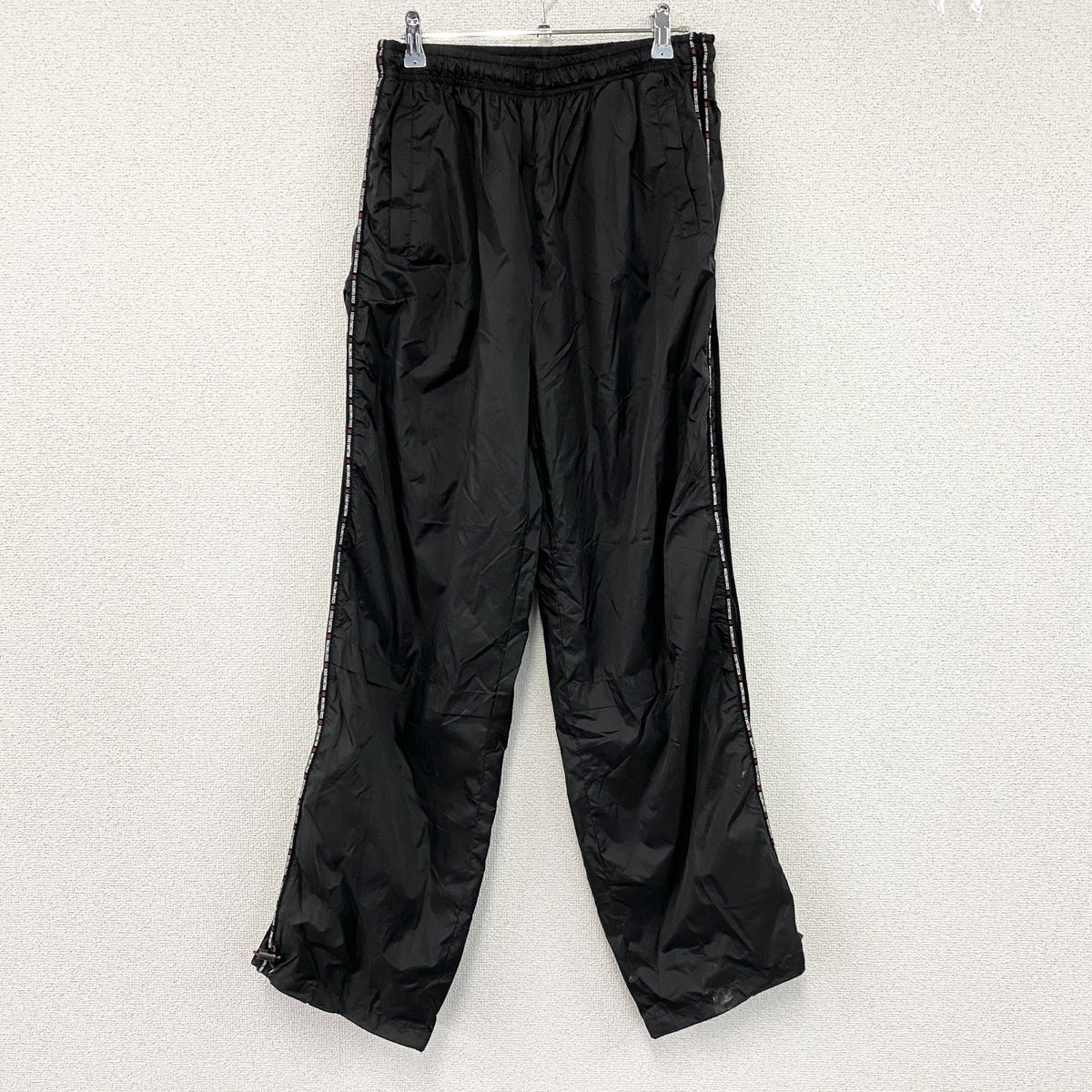Ecko Function　エコーファンクション　ナイロンパンツ/ピステパンツ　ウィンドパンツ　トラックパンツ　黒　ブラック　Lサイズ　古着