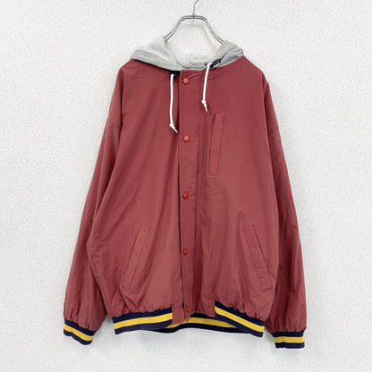 90s～　OLD GAP　オールドギャップ　フルボタンナイロンジャケット　ヴィンテージ　赤　レッド　Mサイズ