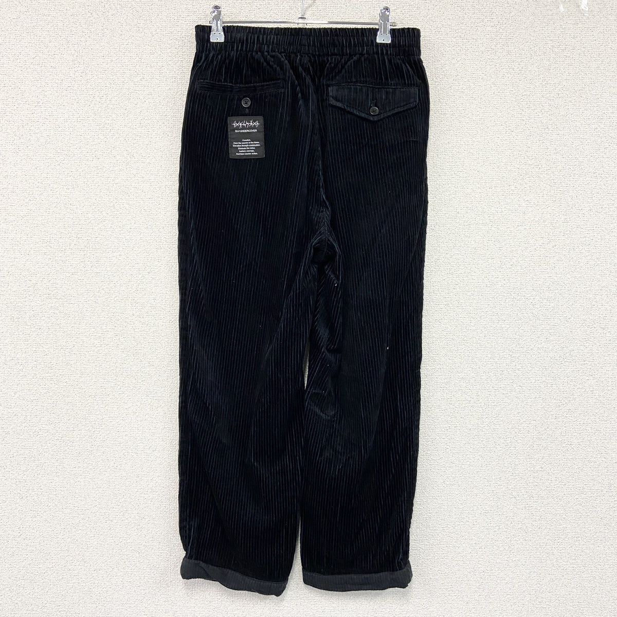 GU UNDERCOVER　ジーユー　アンダーカバー　コーデュロイパンツ　黒　ブラック　Sサイズ　古着