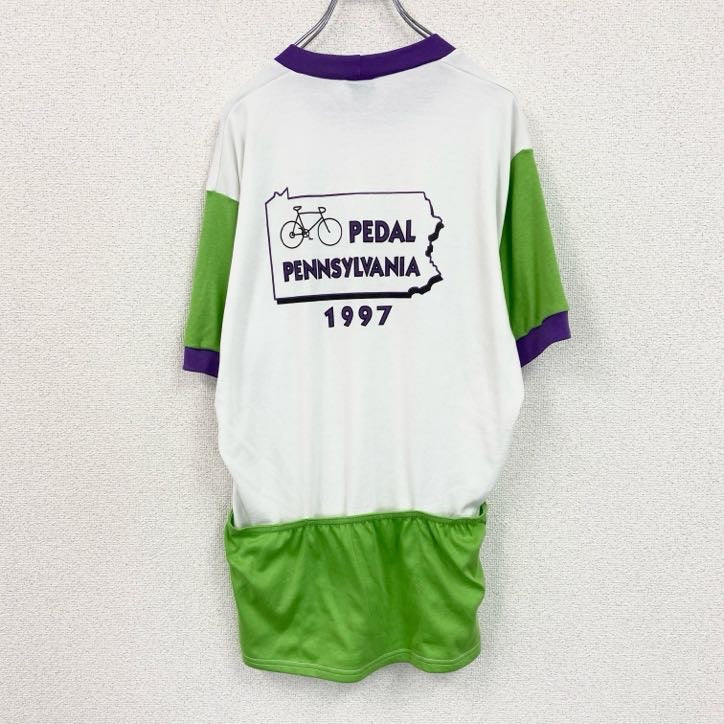 80s～　GOOD STUFF SPORTSWER　半袖プリントTシャツ　ヴィンテージ　白　ホワイト　XLサイズ　古着
