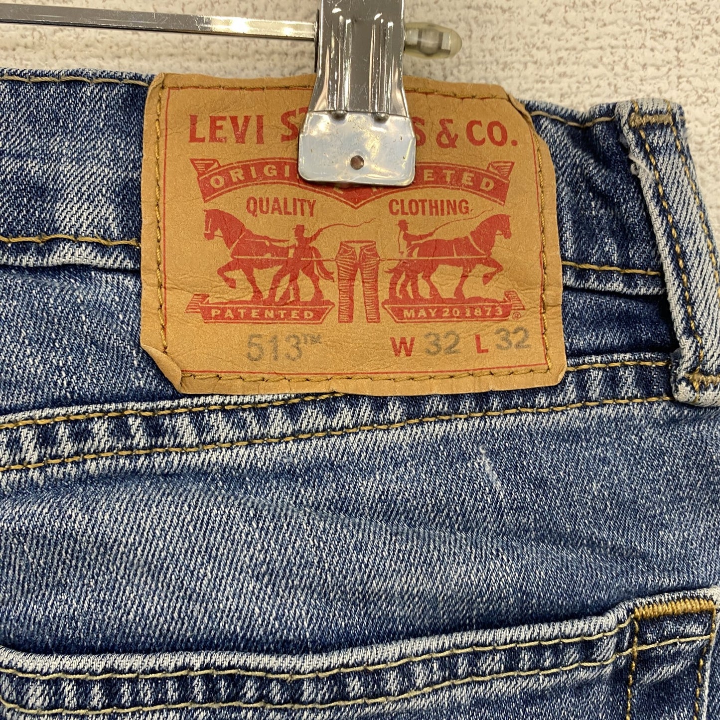Levi’s　リーバイス　513　デニムパンツ/ジーンズ　縦落ち　インディゴ　W32サイズ