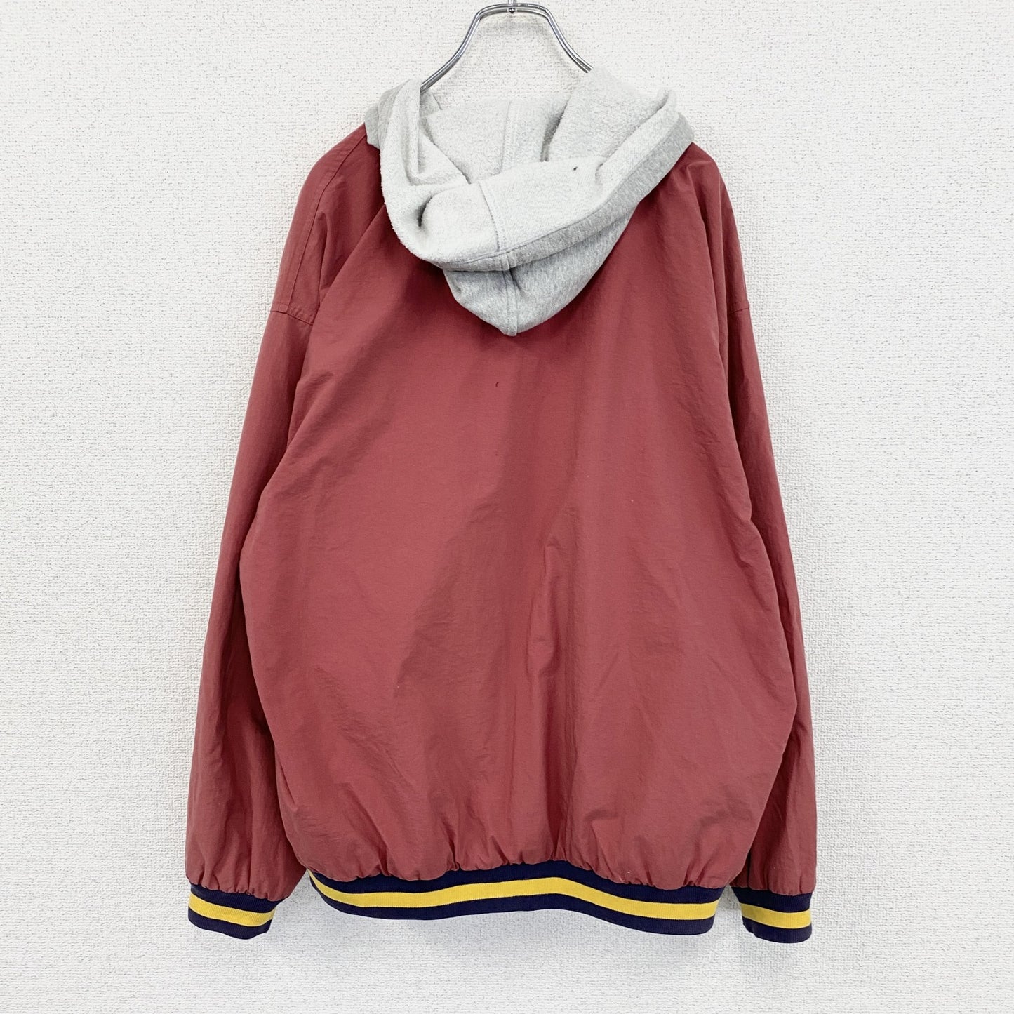 90s～　OLD GAP　オールドギャップ　フルボタンナイロンジャケット　ヴィンテージ　赤　レッド　Mサイズ