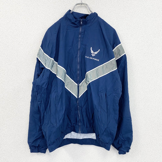 U.S.AIR FORCE　PTU　トレーニングジャケット　フルジップジャケット　米軍　紺　ネイビー　Sサイズ