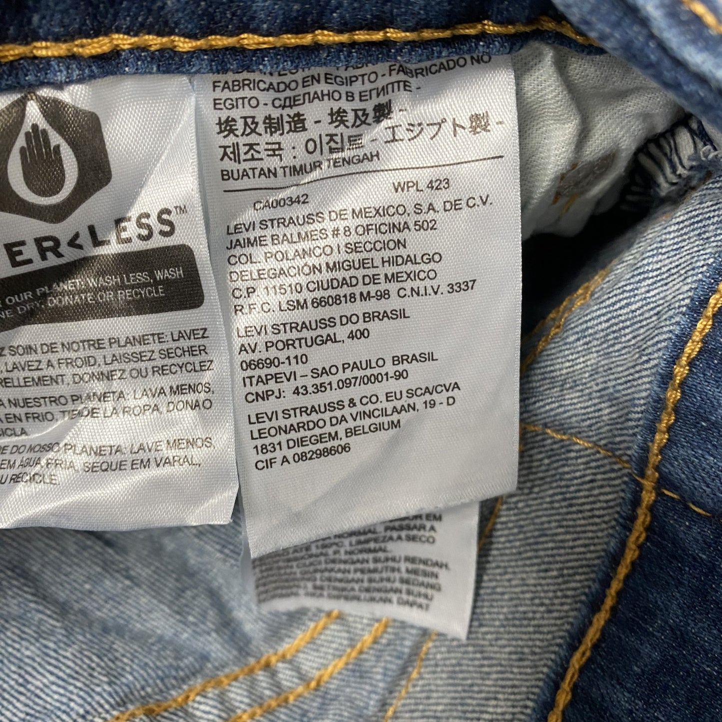 Levi’s　リーバイス　502　デニムパンツ/ジーンズ　縦落ち　インディゴ　W33サイズ