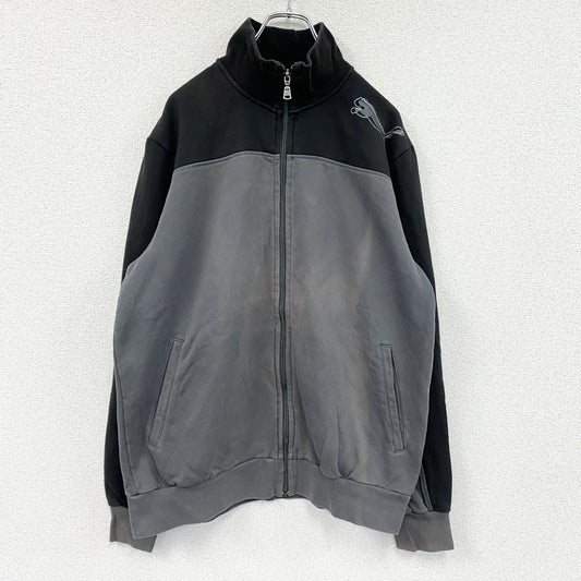 PUMA　プーマ　スウェットトラックジャケット/ジャージ　デカロゴ　灰色　グレー　XLサイズ