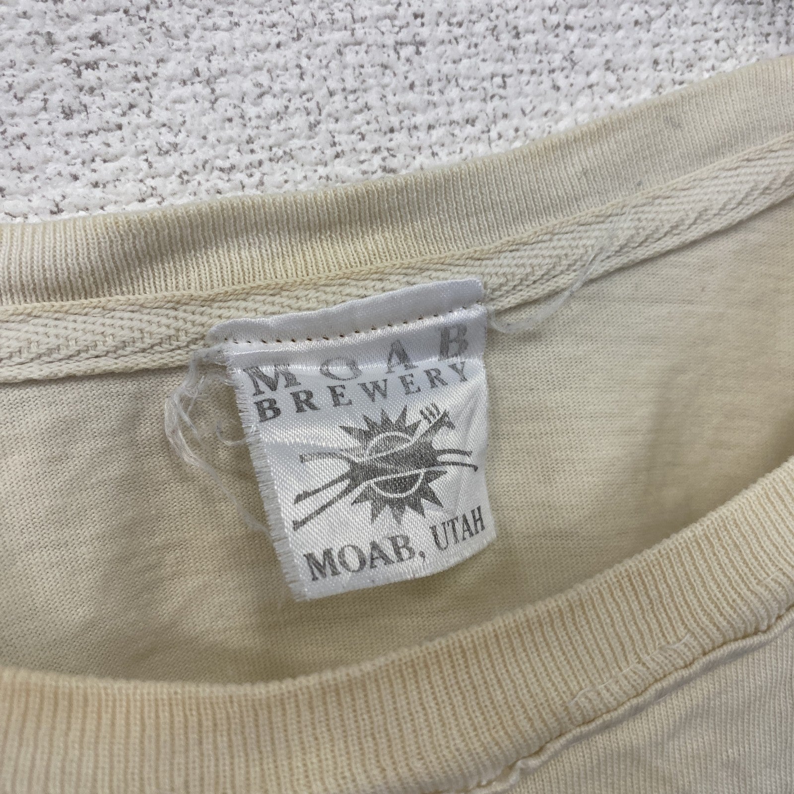 MOAB BREWERY　半袖プリントTシャツ　トカゲ　Beer　ビール　白　ホワイト　Lサイズ　古着