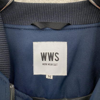 WWS　ワークウェアスーツ　MA-1　ブルゾン/スイングトップ　中綿入り　紺　ネイビー　Mサイズ
