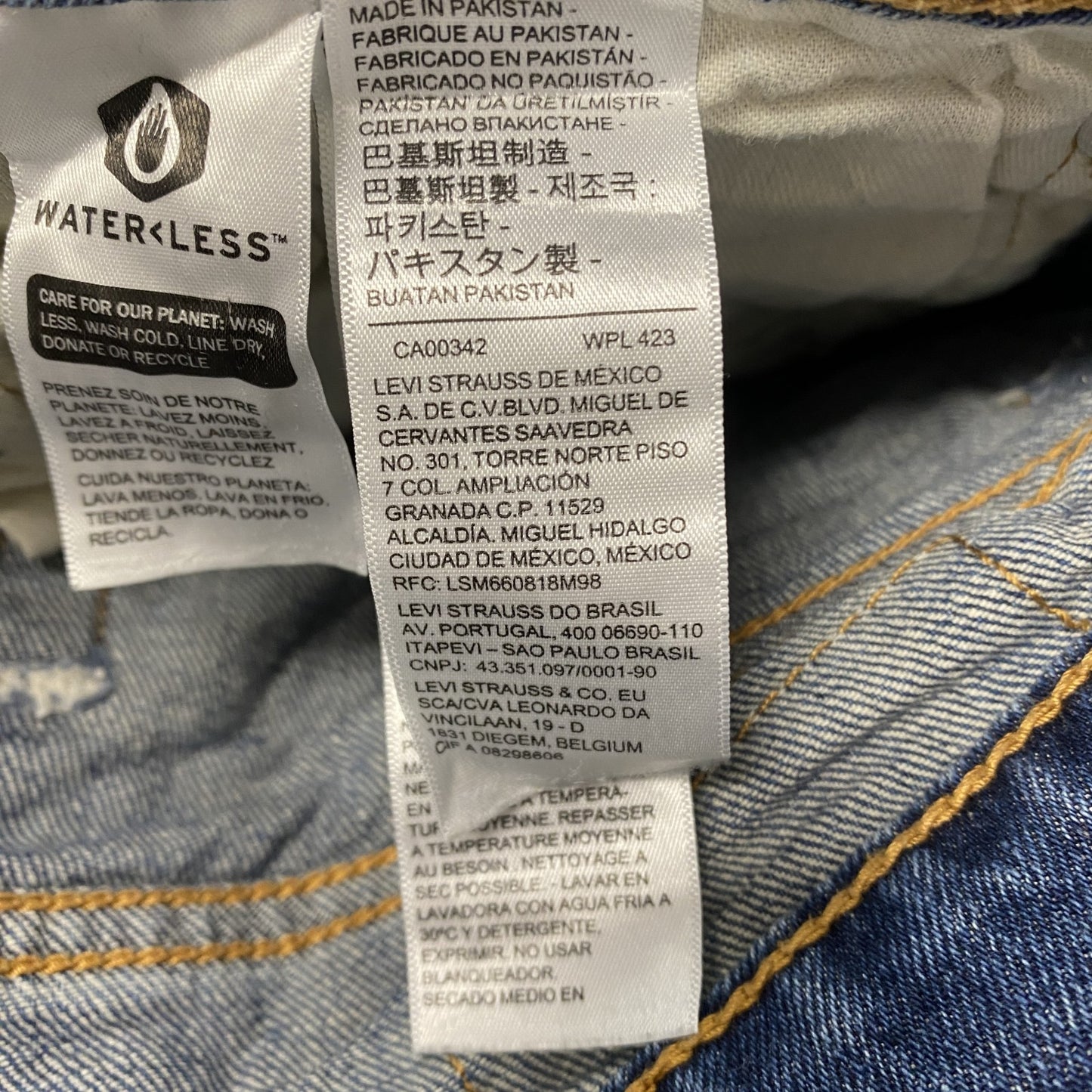 Levi’s　リーバイス　511　デニムパンツ/ジーンズ　縦落ち　インディゴ　W36サイズ