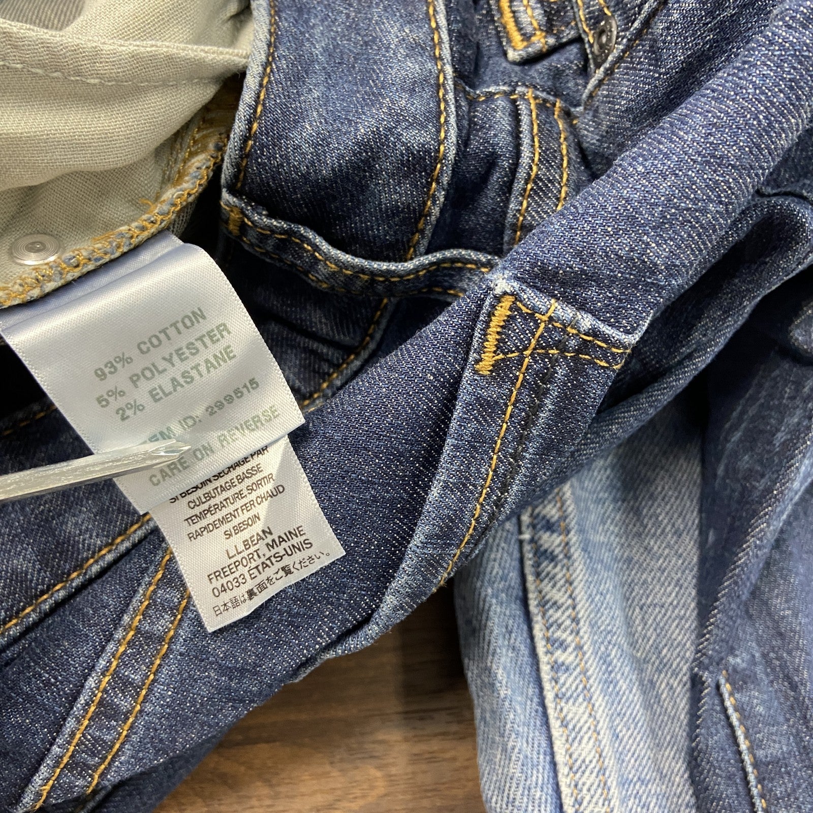 L.L.Bean　エルエルビーン　デニムパンツ/ジーンズ　ジップフライ　インディゴ　18PETサイズ　古着