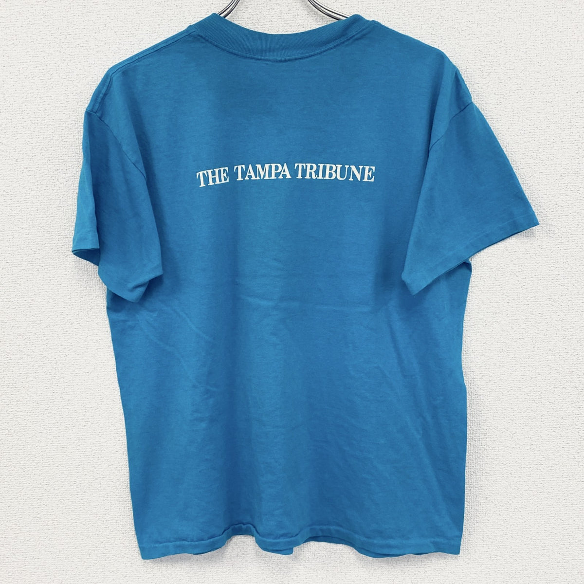 80s～　PLATINUM PLUS　半袖プリントTシャツ　ヴィンテージ　シングルステッチ　ブルー　Lサイズ　古着
