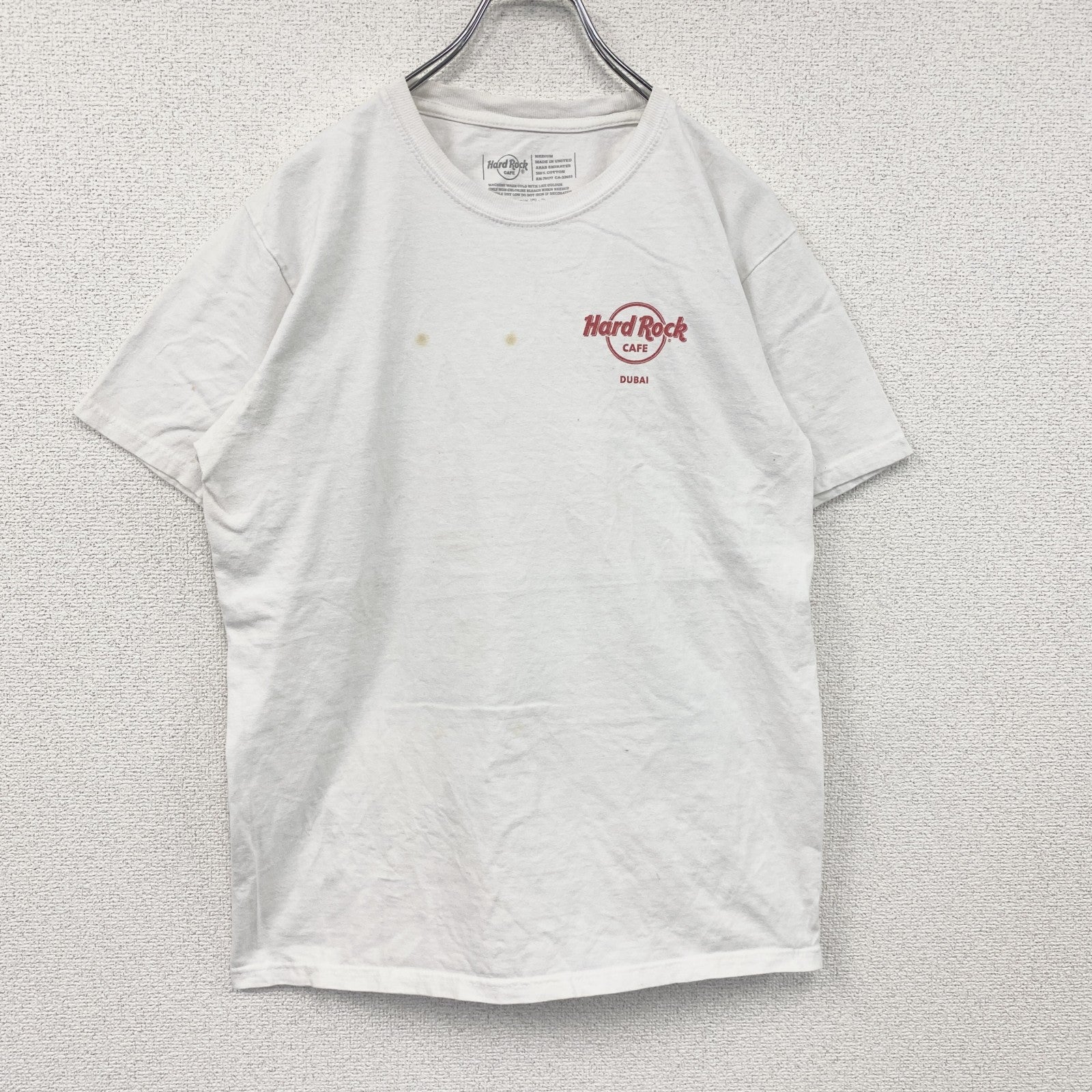 Hard Rock Cafe　ハードロックカフェ　半袖プリントTシャツ　白　ホワイト　Mサイズ　古着