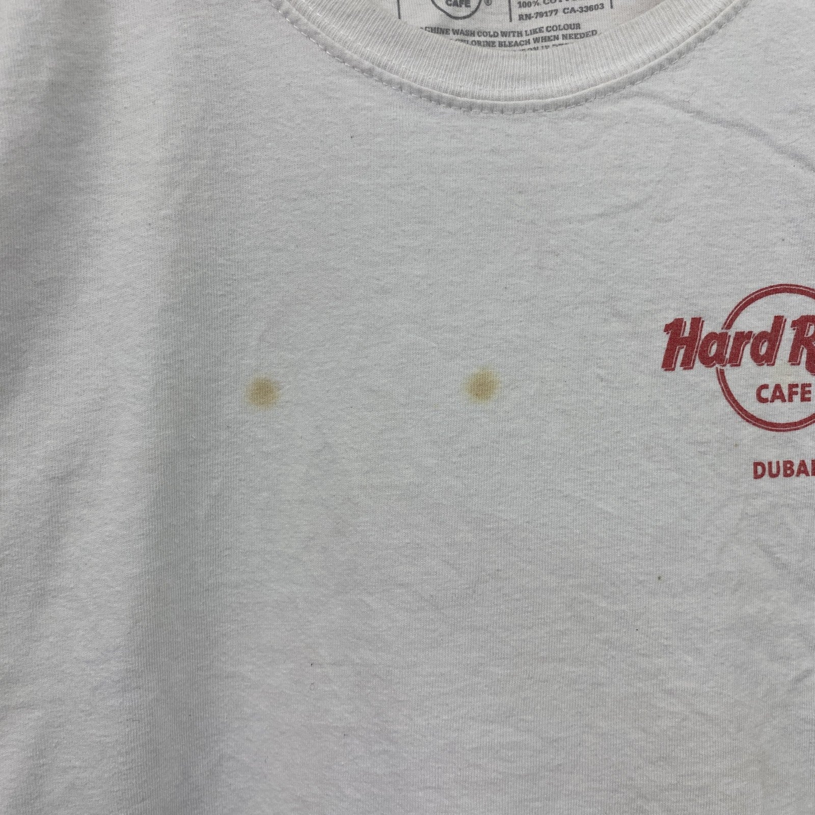 Hard Rock Cafe　ハードロックカフェ　半袖プリントTシャツ　白　ホワイト　Mサイズ　古着