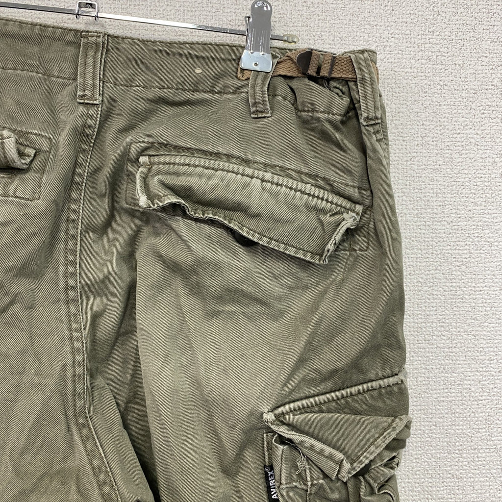 AVIREX　アヴィレックス　カーゴパンツ　ミリタリー　フェード　カーキ　Lサイズ　古着