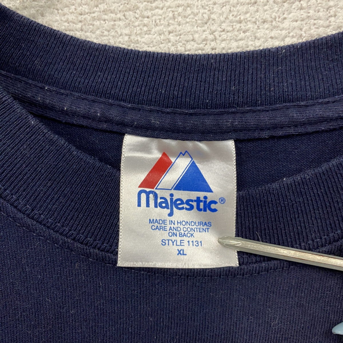 Majestic　マジェスティック　RED SOX　レッドソックス　松坂大輔　半袖プリントTシャツ　紺　ネイビー　XLサイズ　古着