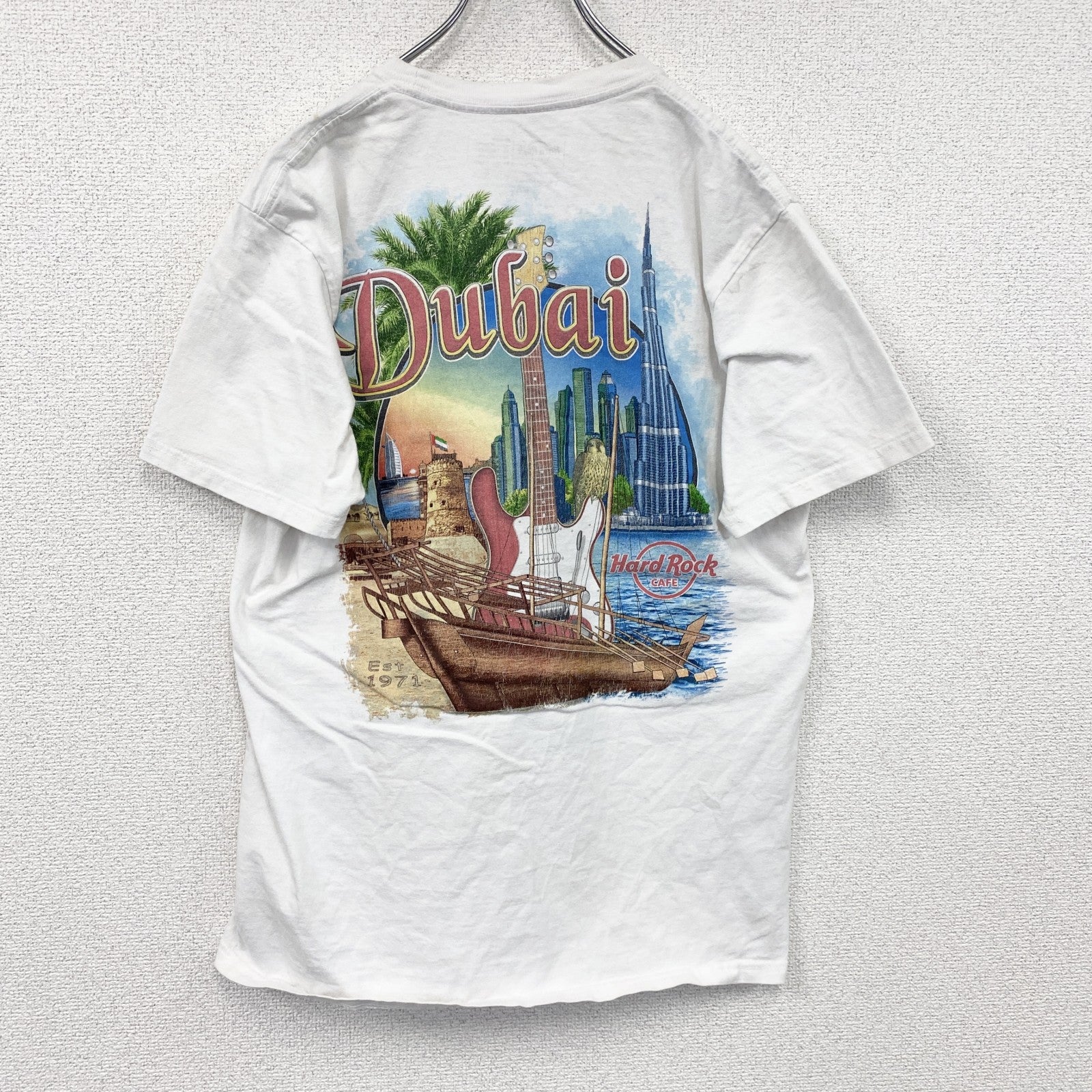 Hard Rock Cafe　ハードロックカフェ　半袖プリントTシャツ　白　ホワイト　Mサイズ　古着