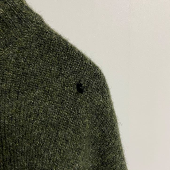 WOOLRICH　ウールリッチ　長袖ハーフジップニット　セーター　ハイネック　緑　グリーン　秋冬服　Lサイズ　古着