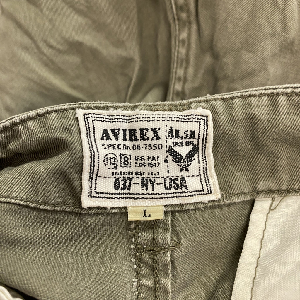 AVIREX　アヴィレックス　カーゴパンツ　ミリタリー　フェード　カーキ　Lサイズ　古着